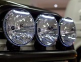 Proiector Auto Faza Lunga NBB Alpha 225, DRL LED Alb, Halogen H1, 12-24V, Diametru 225mm, Omologare E4