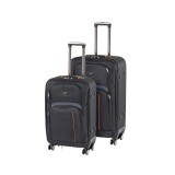 Set 2 Valize Leziter TraveLux Light IV Negru, 60L 100L, Roti 360, Oxford, Cui
