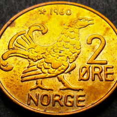 Moneda 2 ORE - NORVEGIA, anul 1960 * cod 1019
