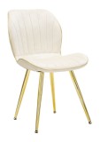 Mauro Ferretti SET SCAUNE PARIS SPACE CREM/AURIU 2 BUC CM 46X58X77