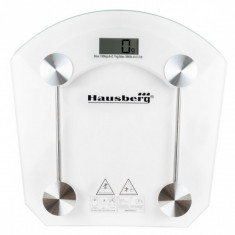 Cantar Hausberg HB-6001C, 150 kg, Digital, Afisaj LCD, Sticla