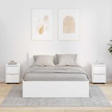 VidaXL Mese de noptieră 2 pcs Alb 30,5 x 30 x 43 cm Lemn compozit 888798