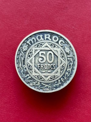 Moneda 50 Franci Maroc foto