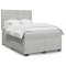 Gossi pat box spring cu saltea, gri deschis, 160x200 cm, catifea