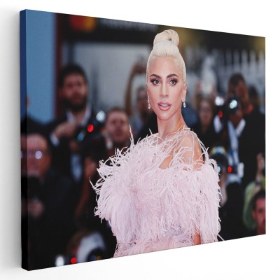 Tablou Lady Gaga cantareata 1561 Tablou canvas pe panza CU RAMA 40x60 cm foto