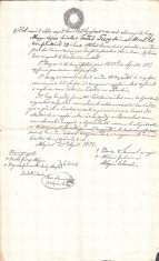 A3737N Act privitor la un &icirc;mprumut de florini renani, 1852, T&acirc;rgu Lăpuș, limba maghiară