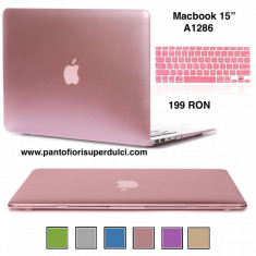 Carcasa Protectie Apple Macbook Pro 15&amp;quot; inch A1286 -Display Non Retina roz sidef foto