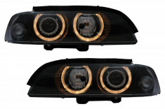 Faruri LED Angel Eyes compatibil cu BMW 5 Series E39 Sedan Touring (09.1995-06.2003) Xenon Look foto