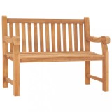VidaXL Bancă de grădină, 114 cm, lemn masiv de tec