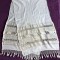 Stergar traditional cusut din in si matase de borangic, dimensiuni 180 x 55 cm