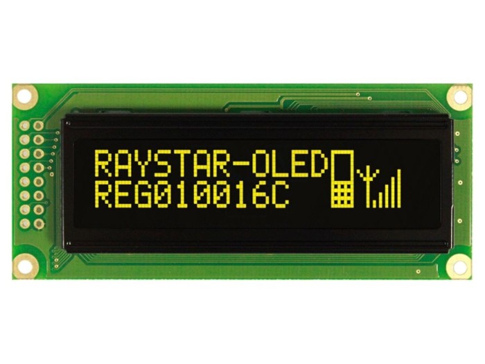 Afișaj OLED grafic 100x16 galben