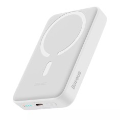 Acumulator extern Baseus Magnetic Mini, 10000mAh, Fast Charge, Wireless, Alb