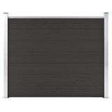vidaXL Panou de gard, negru, 180x146 cm, WPC