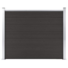 Gossi panou de gard, negru, 180x146 cm, wpc