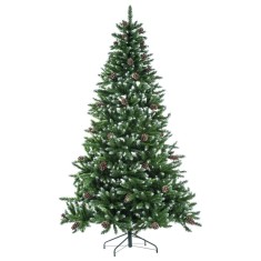 Brad Artificial Nins 240cm cu Conuri &ndash; Decor Perfect de Craciun