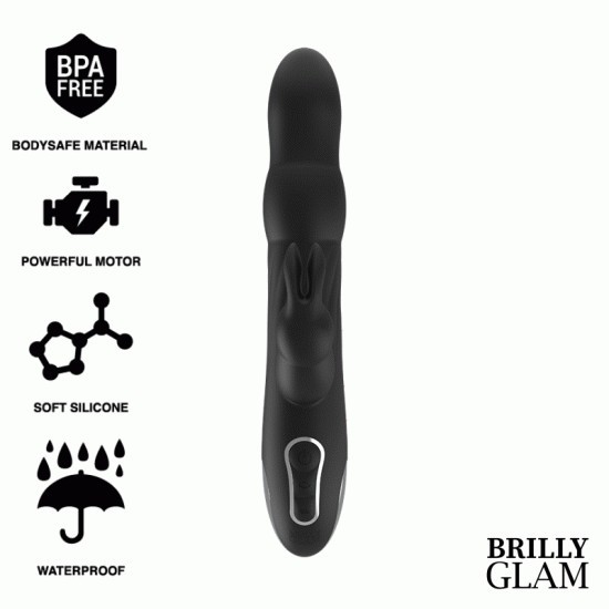 BRILLY GLAM- MOEBIUS RABBIT VIBRATOR &amp; ROTATOR COMPATIBLE WITH WATCHME WIRELESS TECHNOLOGY
