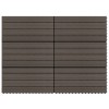 VidaXL Plăci de pardoseală, 6 buc., maro închis, 60x30cm, WPC, 1,08 m²