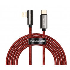 Baseus Legend cablu USB tip C Lightning &icirc;nclinat de 1m roșu