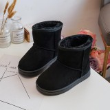 Cizme tip UGG copii, imblanite, scurte, negre, marimea 33, iarna