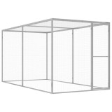 Cușcă pentru pisici, 3x1,5x1,5 m, oțel galvanizat