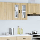 vidaXL Dulap de bucătărie cu ușă de sticlă din stejar Sonoma &bdquo;Porto&rdquo;. 854150