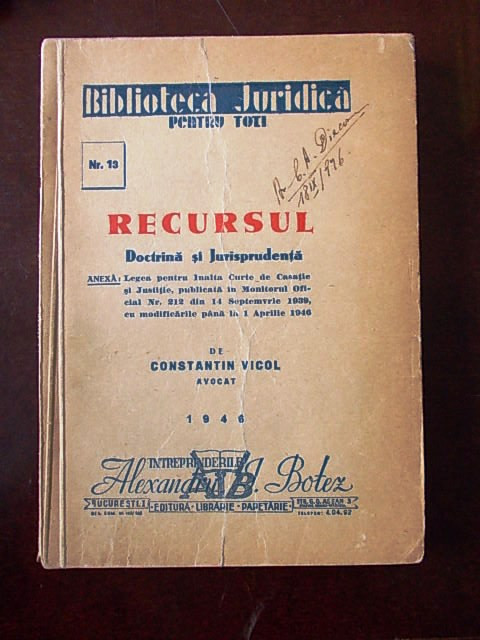 RECURSUL- DOCTRINA SI JURISPRUDENTA- CONSTANTIN VICOL, r4b