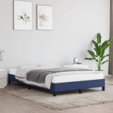VidaXL Cadru de pat, albastru, 120 x 200 cm, material textil
