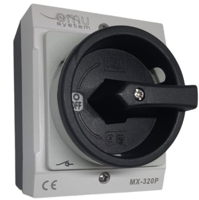 Intrerupator 3 poli 20A 4kw IP65 cu carcasa pornit oprit 400V blocabil foto