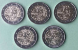 Monede GERMANIA 2019, 5x2 euro comemorative (ADFGJ) zid Berlin - UNC, Europa, Cupru-Nichel