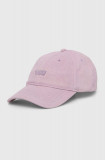 Levi&#039;s șapcă de baseball din bumbac culoarea violet, neted
