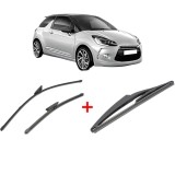Cumpara ieftin Set 3 stergatoare CITROEN DS3 (SA_) 2009 - 2015, pentru parbriz si luneta, Valeo Silencio