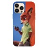 Husa compatibila cu Apple iPhone 14 Pro Max, Viceversa, model Nick Zootopia, Silicon, TPU, Transparent, Carcasa