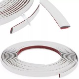 Rola banda alb-gri premium autoadeziva pentru decor, auto 5m x 18mm