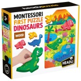 Cumpara ieftin Headu - Montessori primul meu puzzle cu Dinozauri ce include 4 forme din lemn