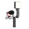 Kit vlogging, Apexel, format din microfon, sistem prindere telefon, lumina LED