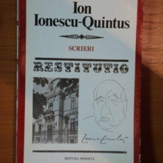 SCRIERI de ION IONESCU QUINTUS , Bucuresti 1981