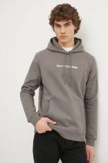 Marc O&#039;Polo hanorac de bumbac barbati, culoarea gri, cu glugă, cu imprimeu, 5000005784