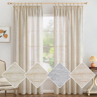 Set 2 Draperii, 140 x 225 cm, Maro Deschis - CN foto