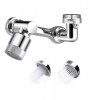 Extensie Robinet Rotativa, Adaptor Apa Baterie, Universal, Rotatie de 1080 &deg;, Functie de Economisire a Apei, Doua Moduri Dus / Bule, Argintiu, Oem