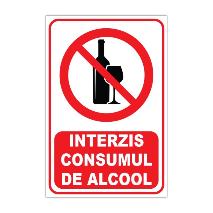 Indicator Interzis consumul de alcool