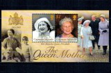 Insulele Cayman 2002 - Regina Mama, regalitate britanica, colita neuzata
