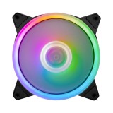 Cumpara ieftin Ventilator carcasa 1stPlayer RGB M1 Firemoon, 120x120x25 mm silent, Rulment hidraulic, Conector 5 pini, Negru