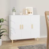 vidaXL Servantă, alb, 90x34x80 cm, lemn compozit