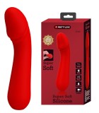 Vibrator Punctul G Cetus, 12 Moduri Vibratii, Sillicon, USB, Rosu, 15 cm