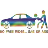 Cumpara ieftin Sticker Auto , zDacia No Free Rides Gas Or Ass 2, , Autocolant Personalizat Rezistent