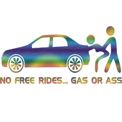 Sticker Auto , zDacia No Free Rides Gas Or Ass 2, , Autocolant Personalizat Rezistent foto