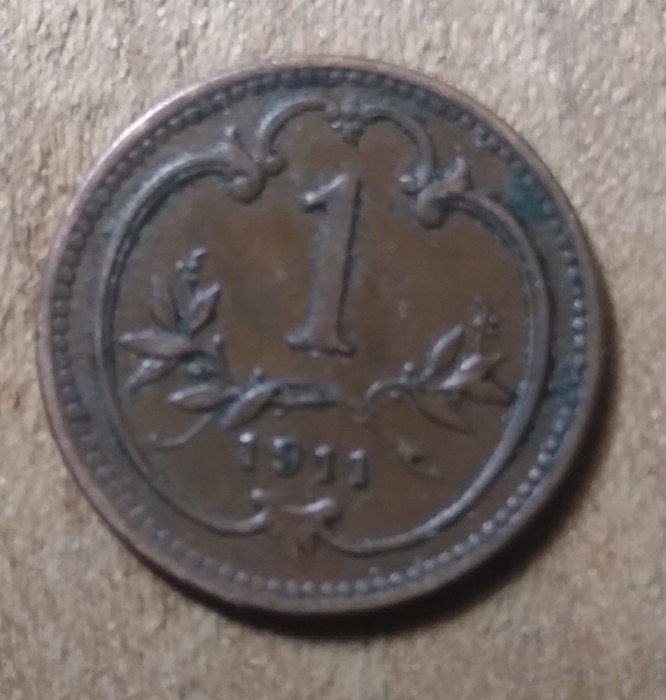 AUT AustroUngaria 1 heller 1911