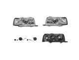 Set faruri tuning AUDI 80 (B4), 09.1991-12.1996, Taiwan, partea stanga+dreapta, pozitie pe LED;tip bec H1+H1; manual/electric; transparent, argintiu;, Rapid