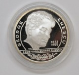 MONETARIA STATULUI 2005 . MEDALIE ARGINT 27 GRAME . ANUL GEORGE ENESCU . DIN SETUL DE MEDALII AUR,ARGINT,TOMBAC.