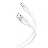 Cablu Date si Incarcare USB-A - USB-C XO Design NB212, 18W, 1m, Alb